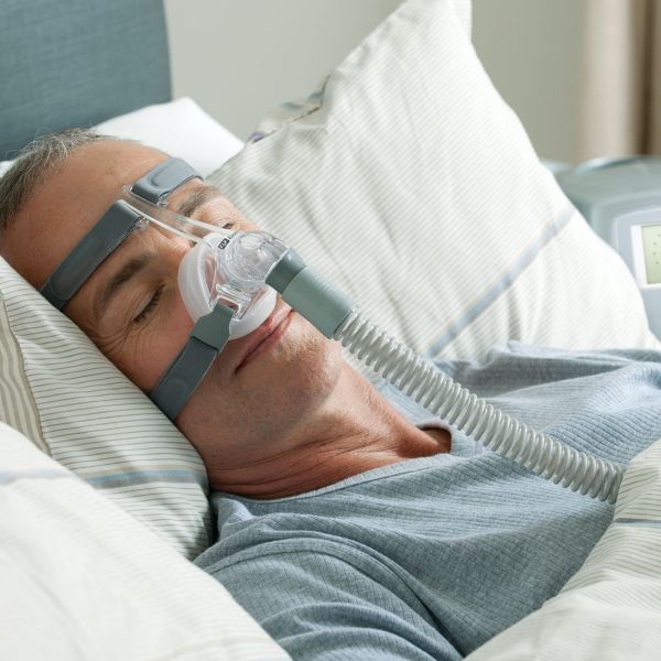 Fisher & Paykel Eson™ Nasal CPAP Mask Replacement Headgear on a sleeping person