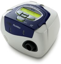 Close-up white and blue CPAP