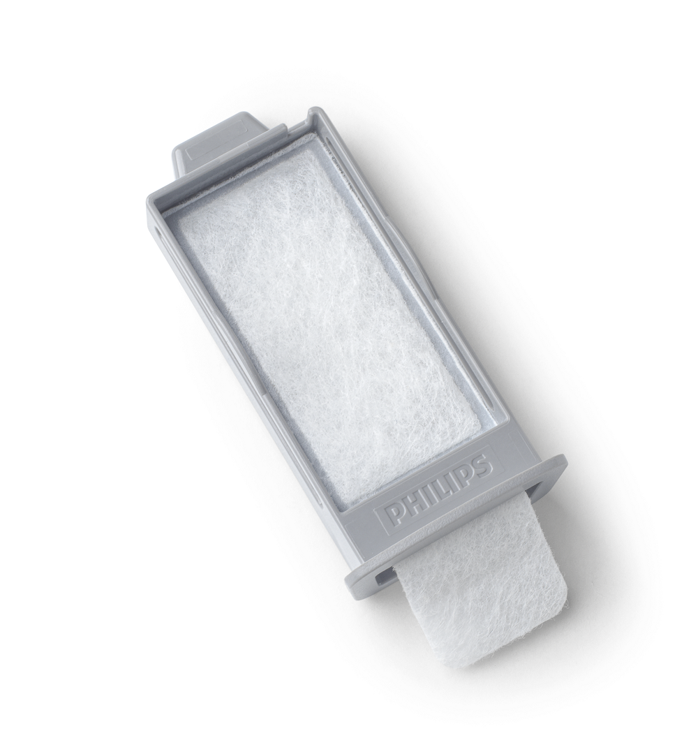 white filter with gray case