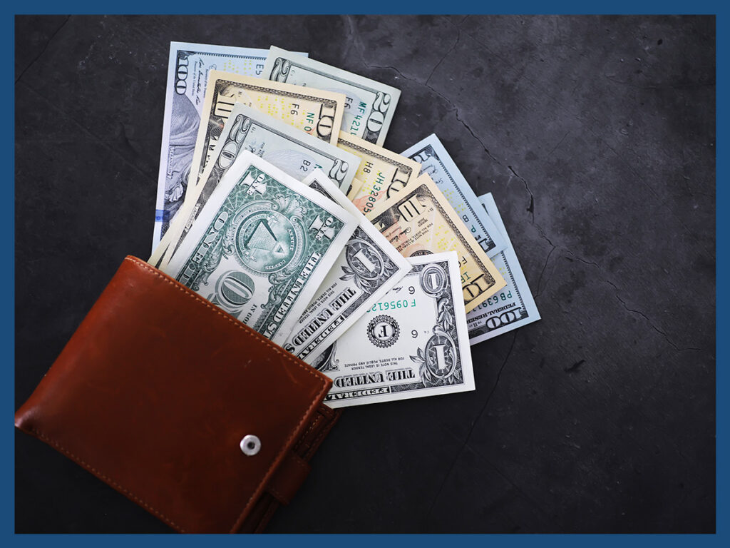 Image of a wallet with money