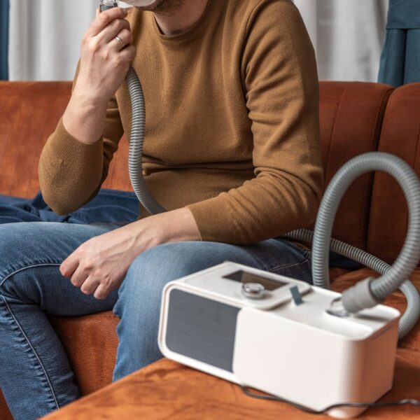 person using donated cpap machine