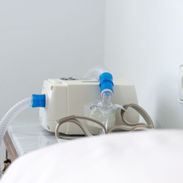 CPAP machine on night stand